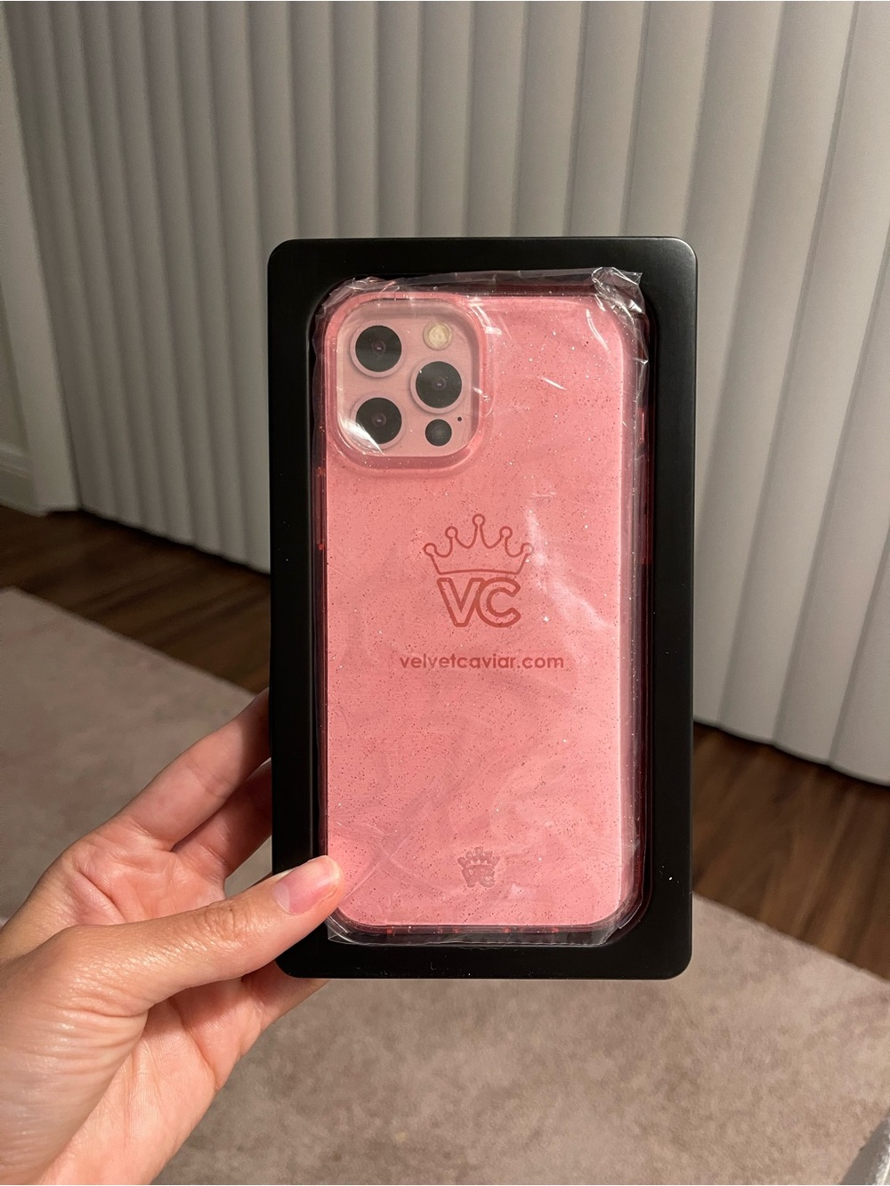 BRAND NEW Velvet Caviar Pink Glitter iPhone 12 Pro Max Case